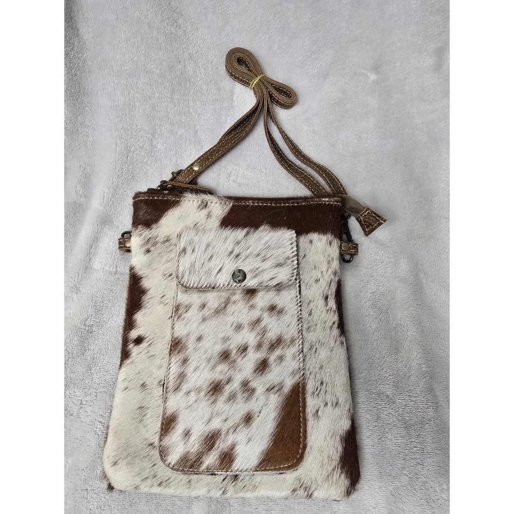 MYRA Crossbody Bag Hair Cowhide Hairon Leather Shoulder Purse Western Boho Sling